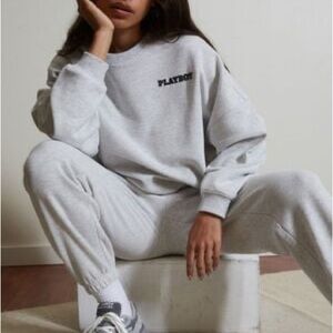 Oversized Grey Playboy Crewneck Sweatshirt
